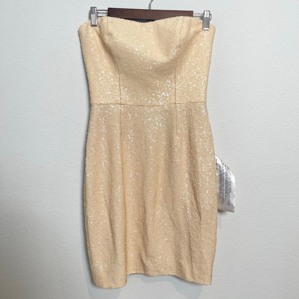 Dress the Population Cindy All Over Sequin Strapless Dress Women’s Size M